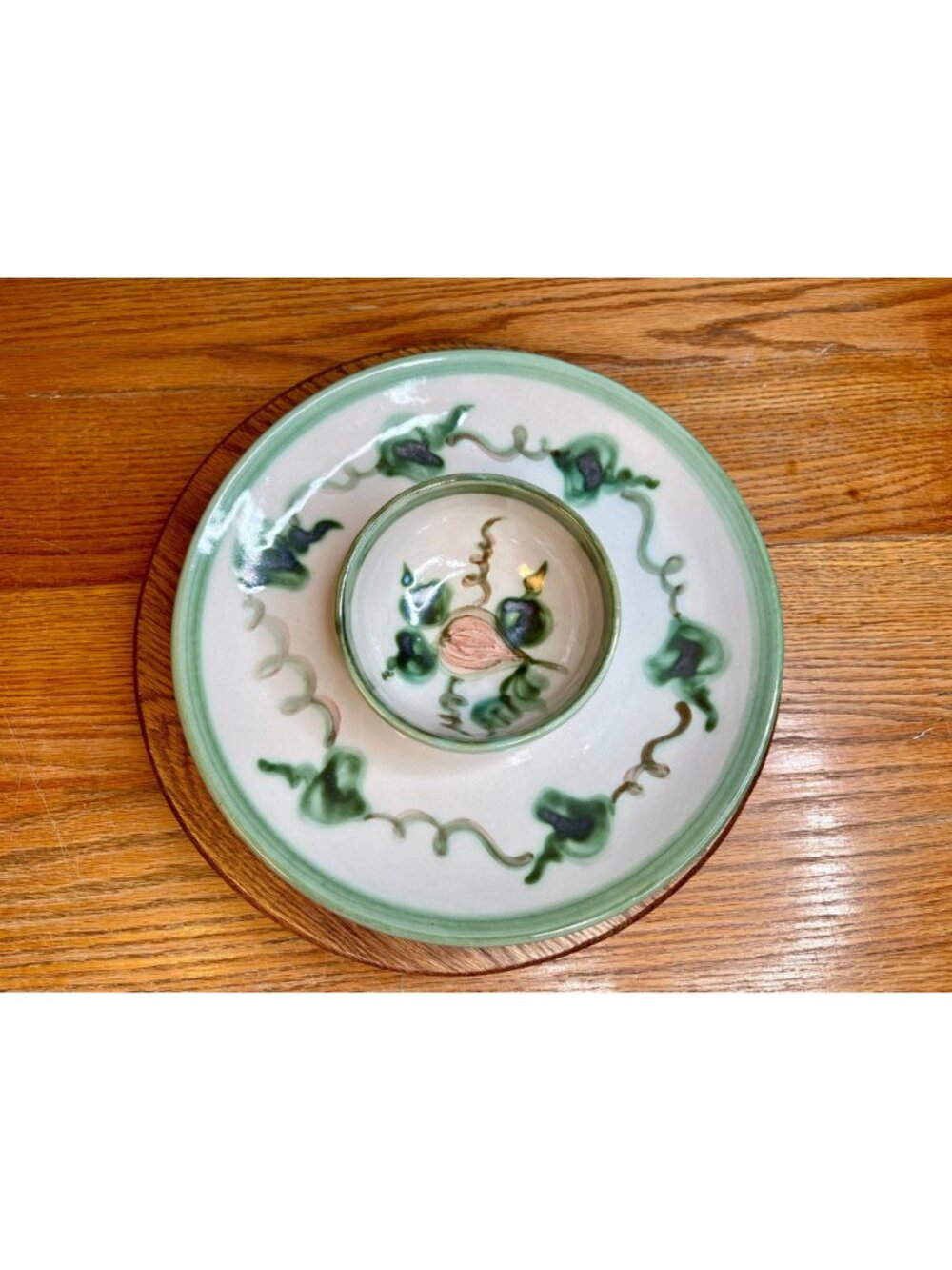 Louisville Stoneware HARVEST or PEAR Chip and Dip Serving Tray Platter, 12", Hea - Picture 14 of 16